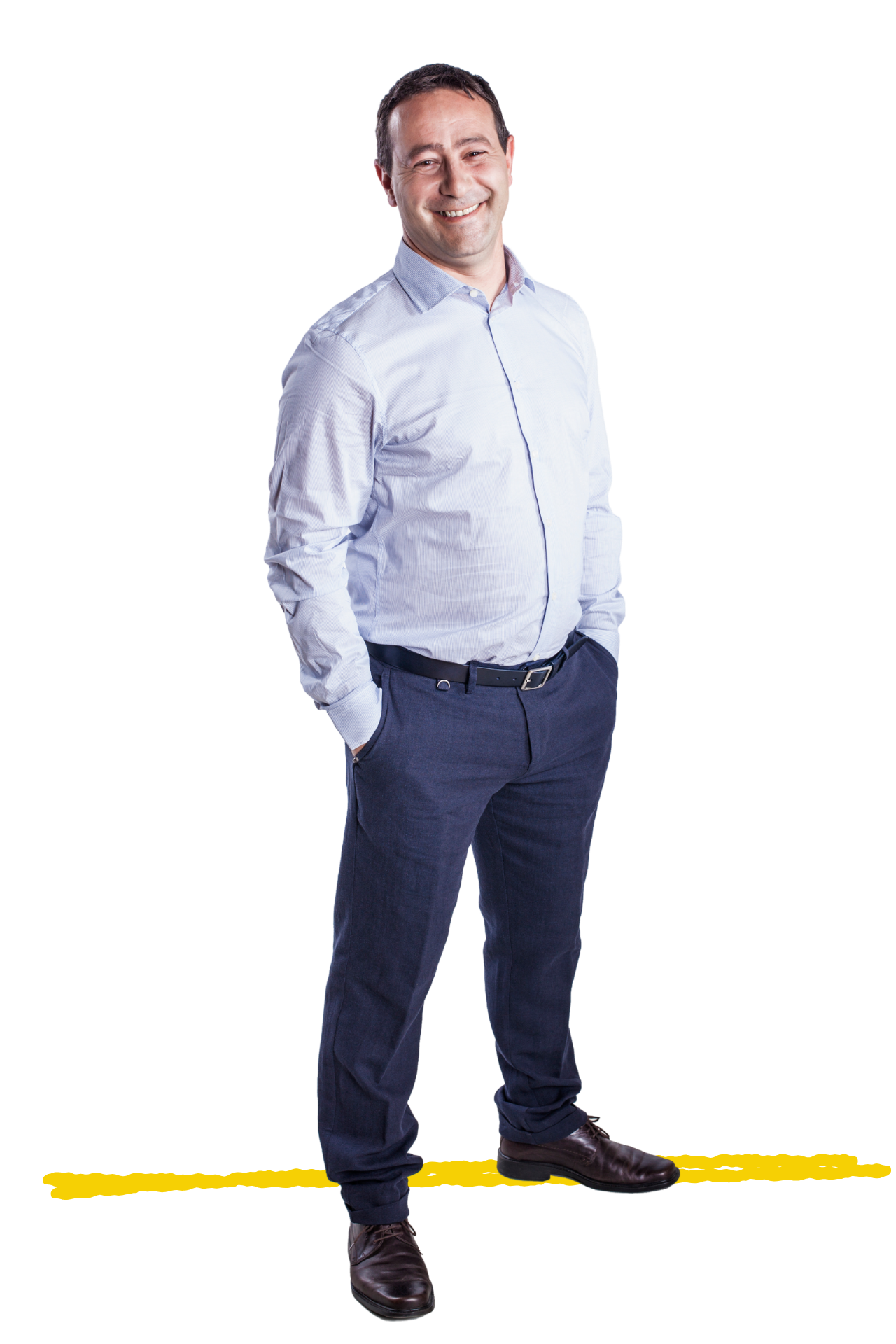 Property Manager Full length image of a man standing with his hands in his pockets and smiling.